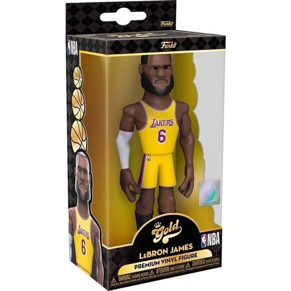 NWT Funko Pop Gold Lebron James Premium Vinyl Figure - Picture 1 of 5